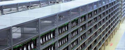 A bustling mining farm optimized for Bitcoin and altcoin operations